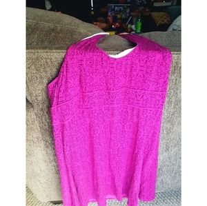 Title Nine Purple Medallion Print Halter dress